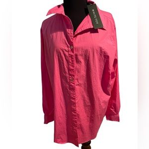 NWT WHITE FOX BOUTIQUE HOT PINK BUTTON DOWN DRESS.